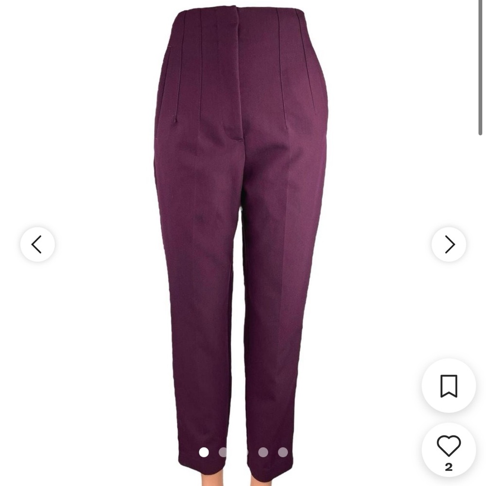 Zara burgundy trousers